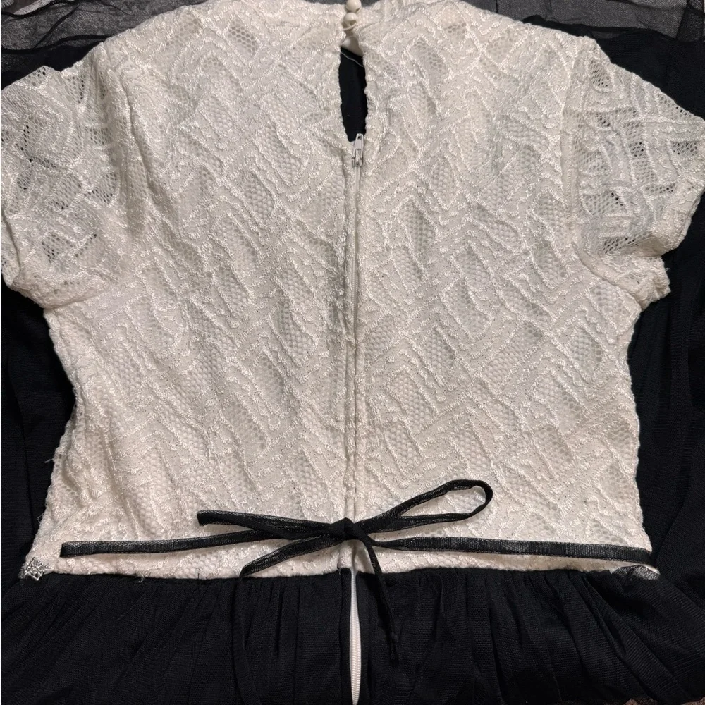 Speechless Elegant Cream and Black Kids Dress